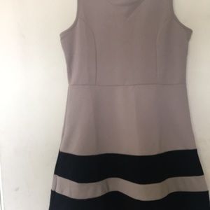 Black and beige dress